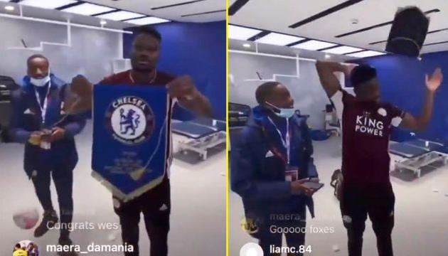 Игрок Лестера отметился неуважительным поступком в адрес Челси во время празднования победы в Кубке Англии