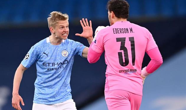 Александр Зинченко и Эдерсон, Getty Images