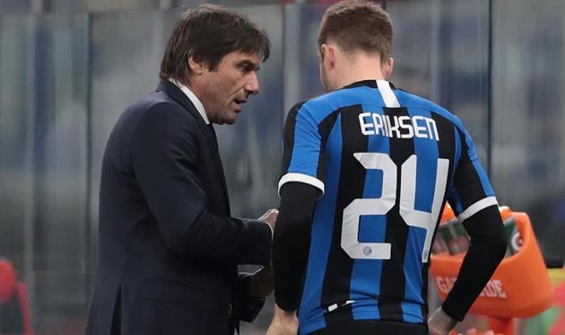 Антонио Конте и Кристиан Эриксен, Getty Images