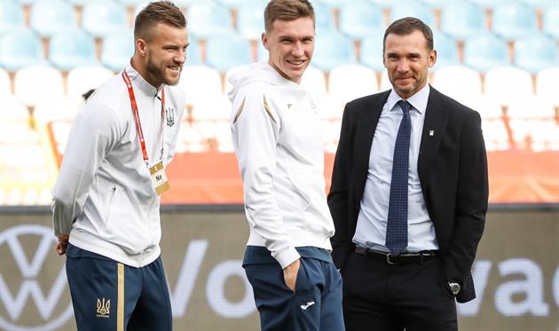 Ярмоленко, Сидорчук и Шевченко, фото getty images