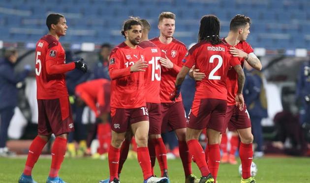 Игроки сборной Швейцарии, getty images