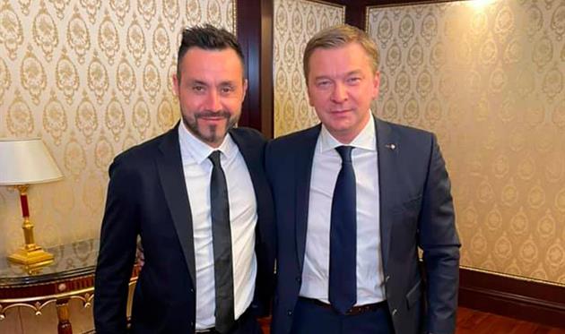 Роберто Де Дзерби (слева) и Сергей Палкин, ФК Шахтер