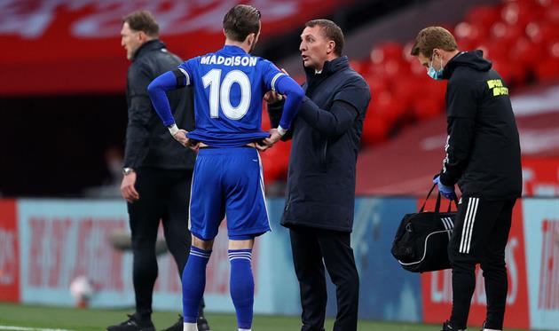 Джеймс Мэддисон и Брендан Роджерс, Getty Images