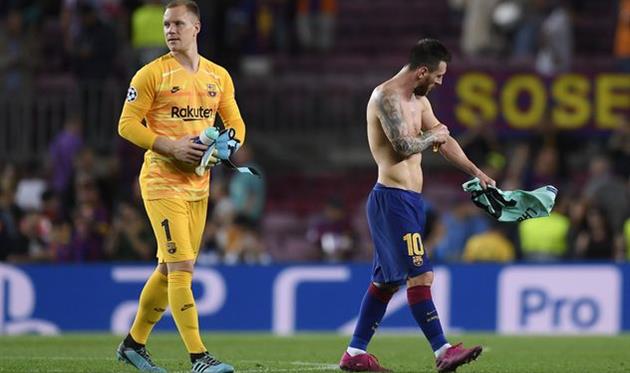 Марк-Андре тер Штеген (слева) и Лионель Месси, Getty Images