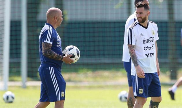 Сампаоли и Месси. Фото Getty Images