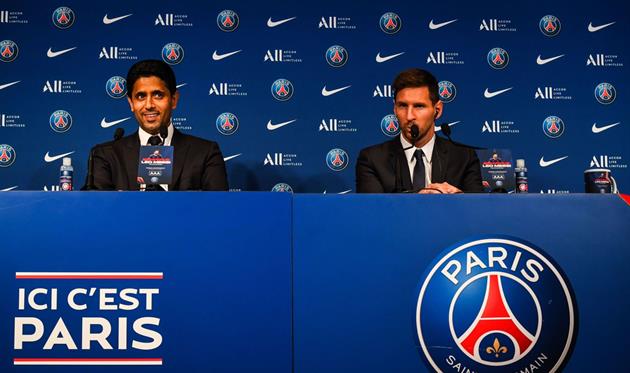 Насер Аль-Хелаифи и Лео Месси, Фото ПСЖ