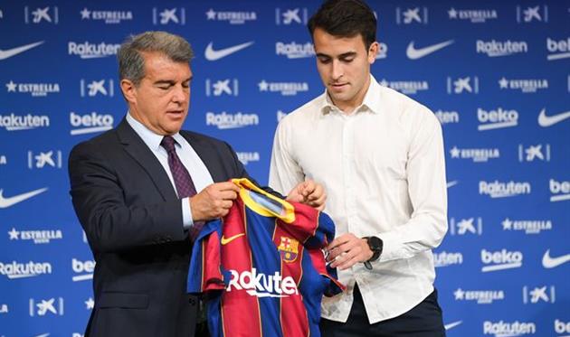 Эрик Гарсия (справа) и Жоан Лапорта, Getty Images