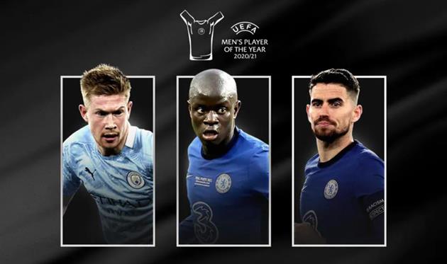 Жоржиньо, Нголо Канте и Кевин де Брюйне, УЕФА