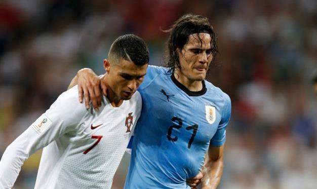 Роналду и Кавани, getty images