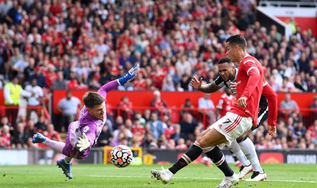 Криштиану Роналду в матче с Ньюкаслом, Getty Images