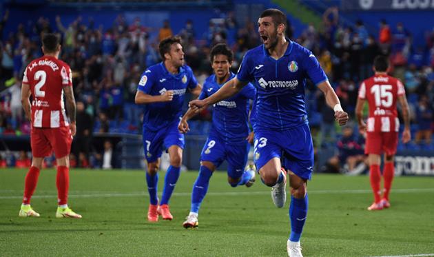 Стефан Митрович после гола в ворота Атлетико, Getty Images