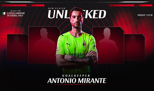 Антонио Миранте, Милан