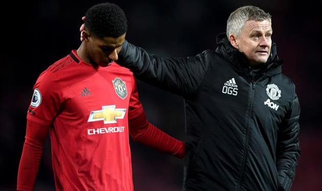 Маркус Рашфорд (слева) и Оле-Гуннар Солскьяер, Getty Images