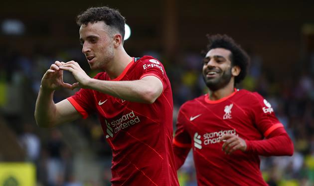 диогу жота и мохамед салах, getty images