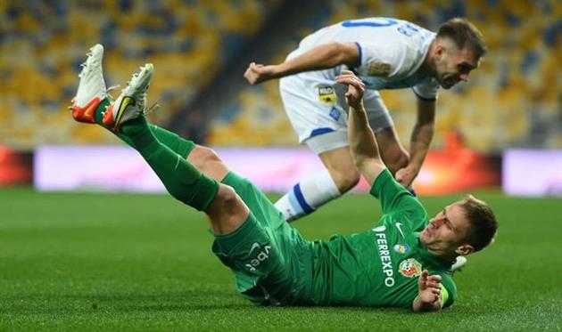 Игорь Пердута в матче против Динамо, фото ФК Ворскла Полтава