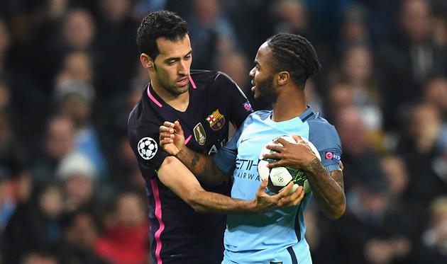 Серхио Бускетс и Рахим Стерлинг, Getty Images