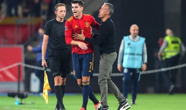 Альваро Мората после гола в ворота Швеции, Getty Images