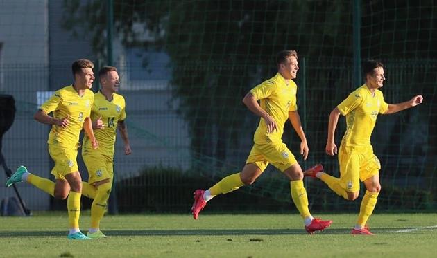 Радость игроков сборной Украины U-21, фото УАФ