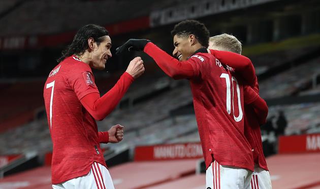 эдинсон кавани и маркус рэшфорд, getty images