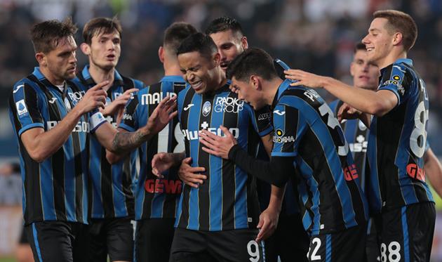 Радость игроков Аталанты, getty images
