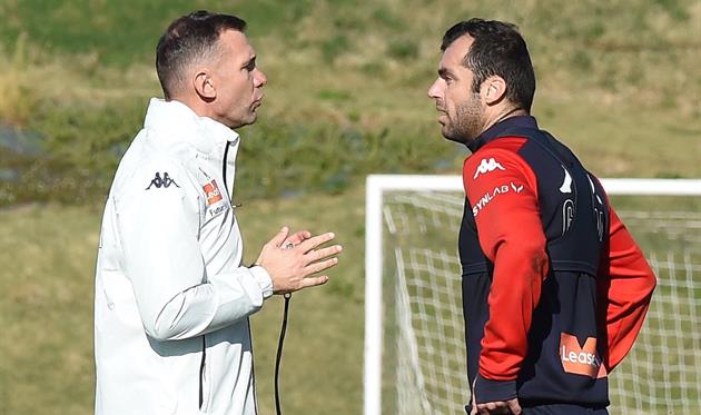 андрей шевченко и горан пандев, фото дженоа