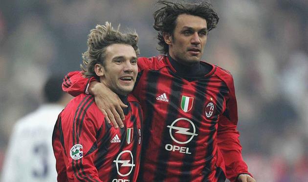 Паоло Мальдини и Андрей Шевченко, Getty Images