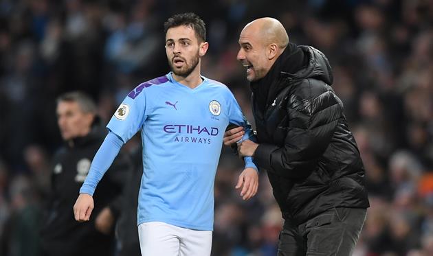 бернарду силва и пеп гвардиола, getty images