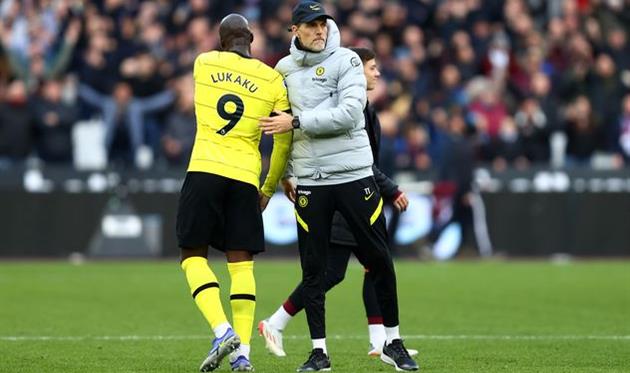 Ромелу Лукаку (спиной) и Томас Тухель, Getty Images