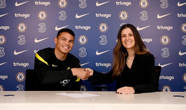 Тиаго Силва (слева), ФК Челси