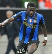 Салли Мунтари в действии, фото www.inter.it