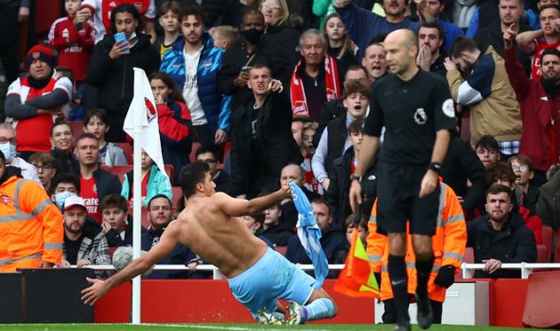 родри празднует взятие ворот, getty images