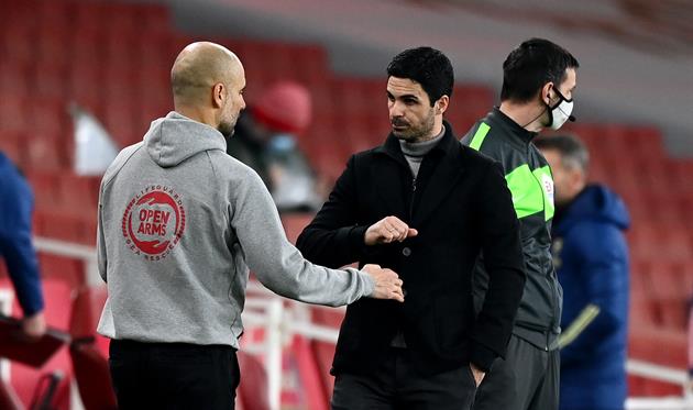 гвардиола и артета, getty images