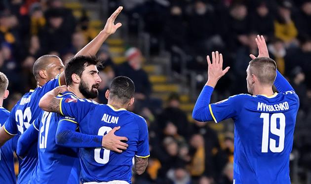 Радость игроков Эвертона, фото twitter.com/Everton