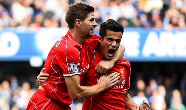 Филиппе Коутиньо и Стивен Джеррард, getty images