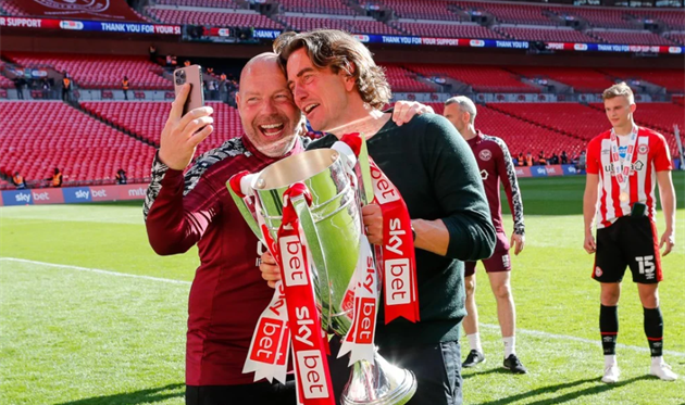 Томас Франк (слева) и Брайан Ример, фото ФК Брентфорд