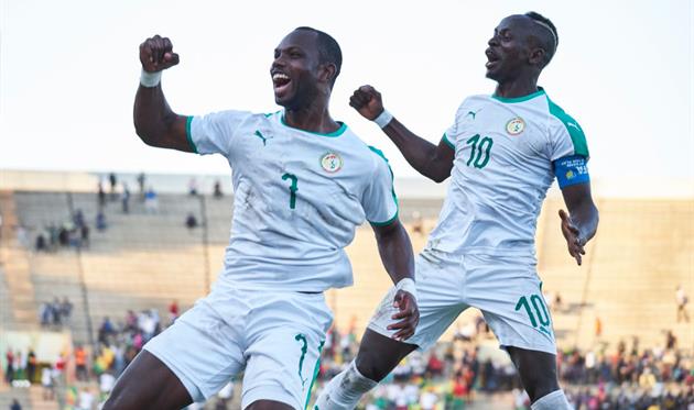 Радость игроков Сенегала, getty images