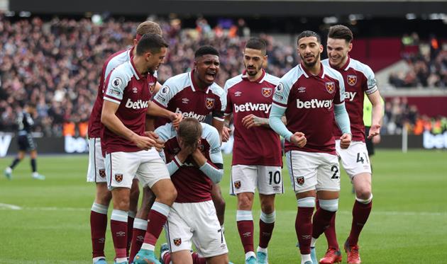 Гравці Вест Гему після голу Андрія Ярмоленко, Getty Images