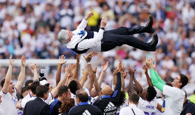 анчелотті та футболісти реалу, getty images