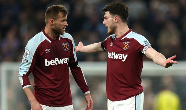 Андрій Ярмоленко та Деклан Райс, Getty Images