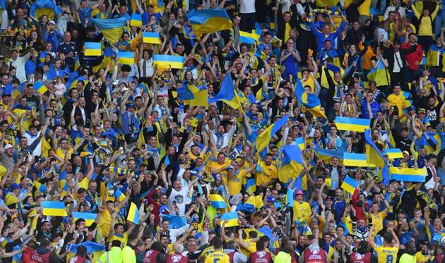 Вболівальники збірної України на матчі з Шотландією, Getty images