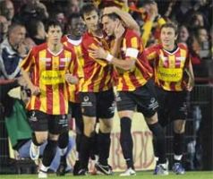 Мехелен только что сравнял счет. sportwereld.be