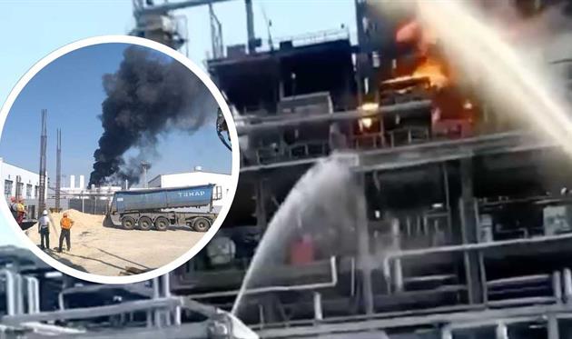 Пожежа на нафтопереробному заводі Медведчука в рф, Колаж: 24tv.ua