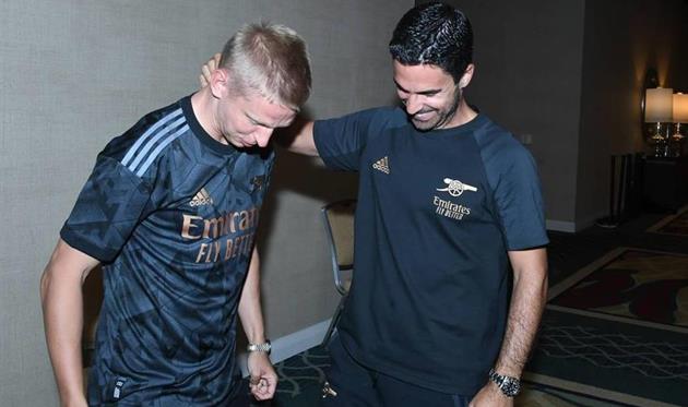 Олександр Зінченко та Мікель Артета, фото Арсенал