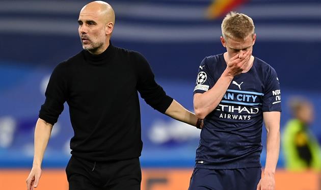 Хосеп Гвардіола та Олександр Зінченко, getty images