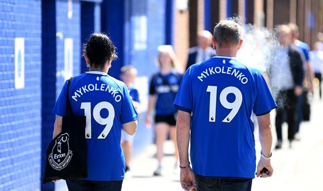 Фанати Евертона у футболка Миколенка, Getty Images