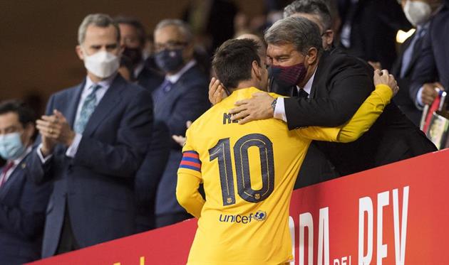 Ліонель Мессі та Жоан Лапорта, фото - Football Espana