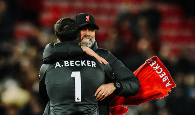 Юрген Клопп і Аліссон Бекер, офіційний сайт Ліверпуля