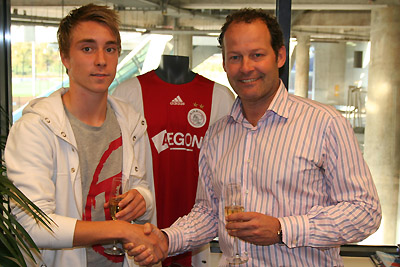 Эриксен с техническим директором Аякса