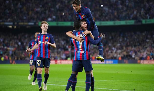 Гравці Барселони святкують гол, Getty Images