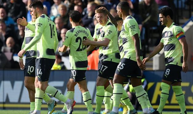 Радість гравців Ман Сіті після голу, Getty Images